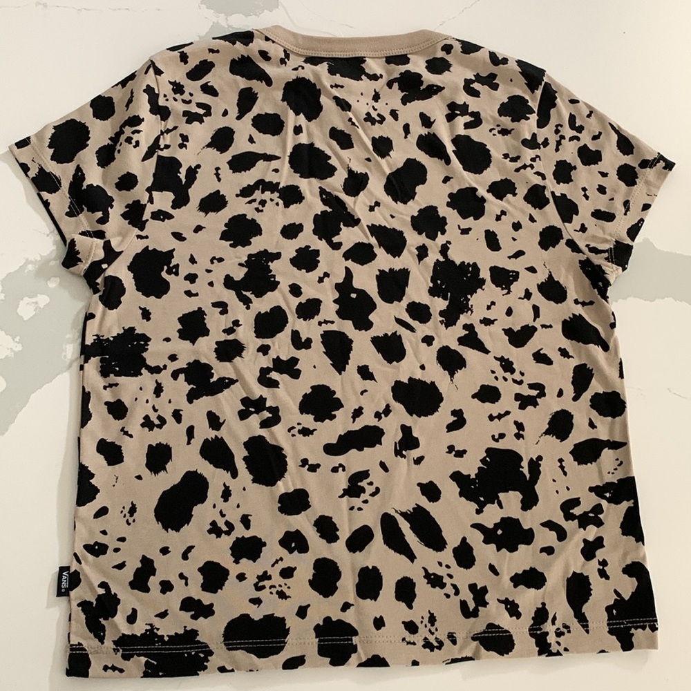 Vans Womens Animal Instinct Mini T-Shirt Cobblestone size S NWT - Picture 11 of 12